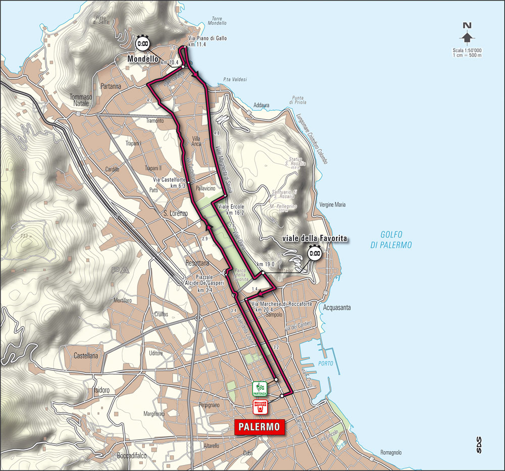 Streckenverlauf Giro dItalia 2008 - Etappe 1