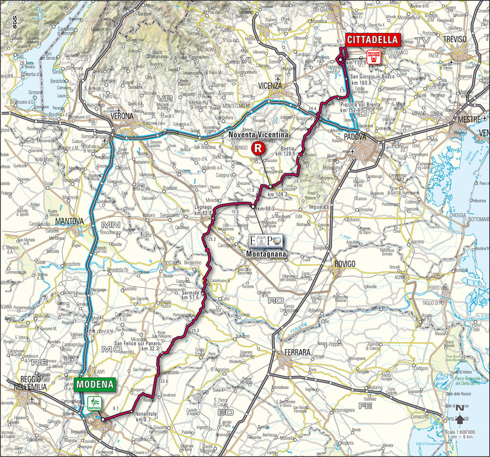 Streckenverlauf Giro dItalia 2008 - Etappe 13