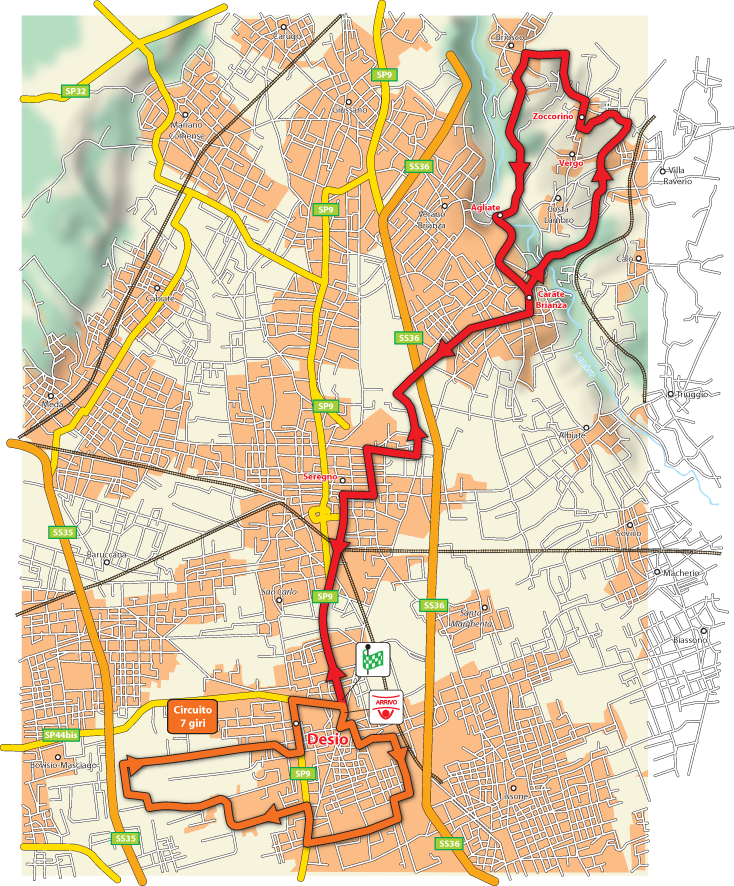 Streckenverlauf Giro dItalia Femminile, Etappe 8