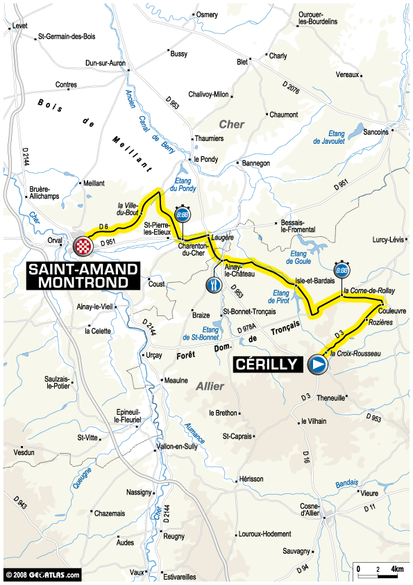 Streckenverlauf Tour de France 2008- Etappe 20