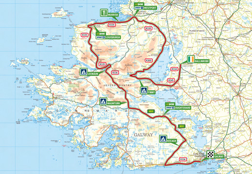 Streckenverlauf Tour of Ireland 2008 - Etappe 3