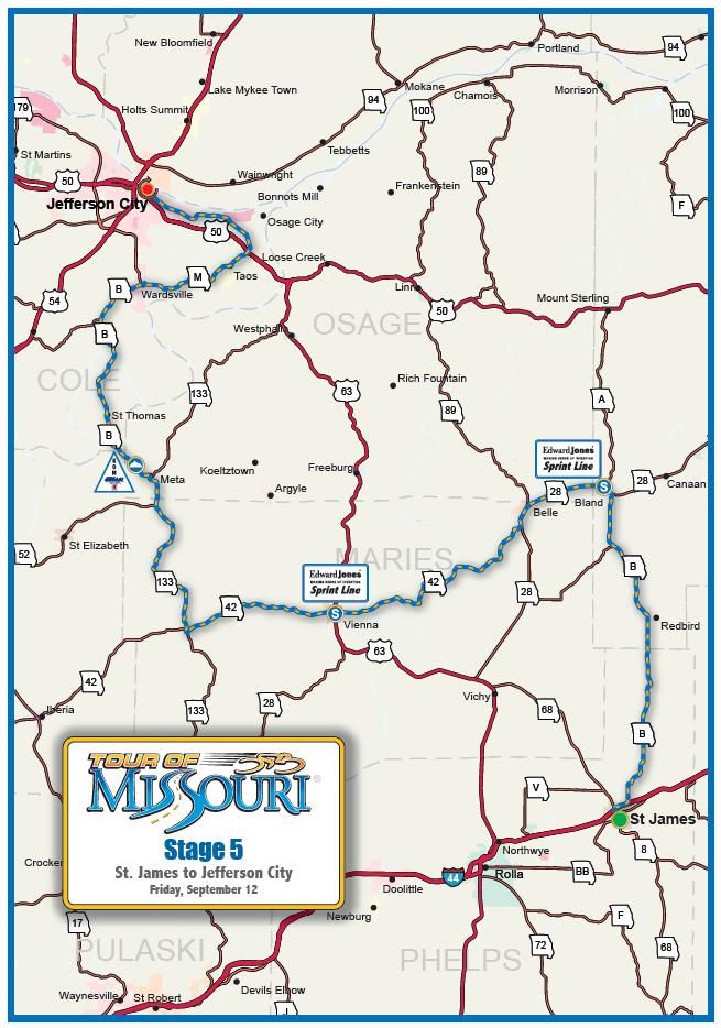 Streckenverlauf Tour of Missouri 2008 - Etappe 5