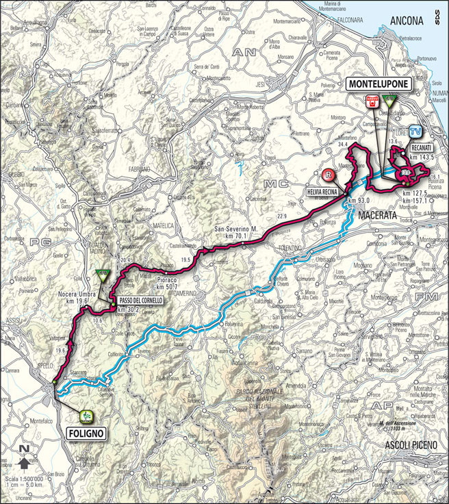 Streckenverlauf Tirreno - Adriatico 2009 - Etappe 4