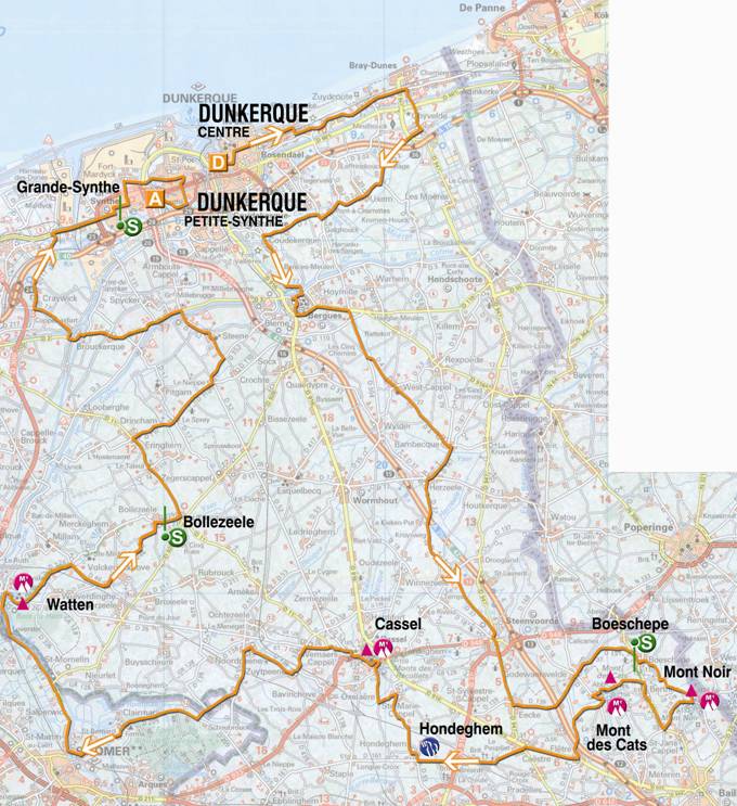 Streckenverlauf 4 Jours de Dunkerque 2009 - Etappe 1