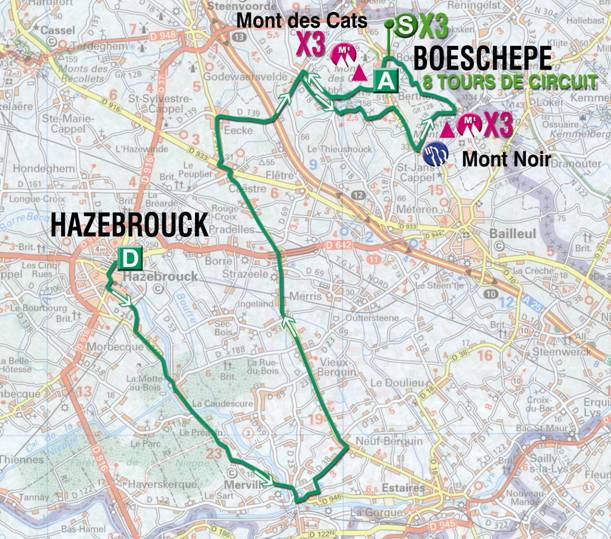 Streckenverlauf 4 Jours de Dunkerque 2009 - Etappe 5, Teil 1