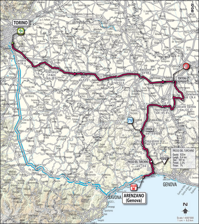 Streckenverlauf Giro dItalia 2009 - Etappe 11