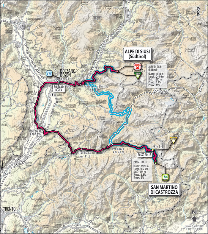 Streckenverlauf Giro dItalia 2009 - Etappe 5