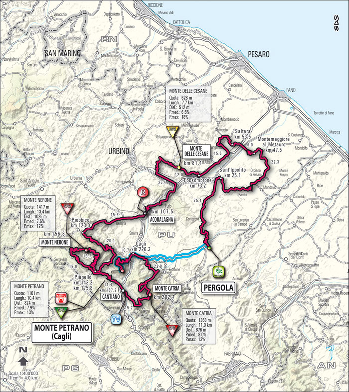 Streckenverlauf Giro dItalia 2009 - Etappe 16