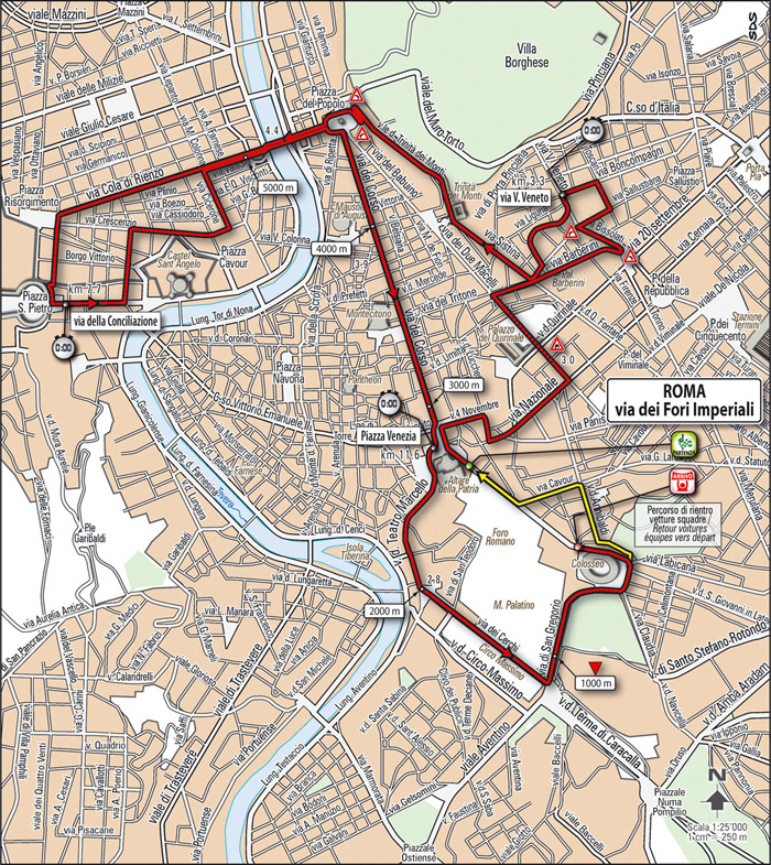 Streckenverlauf Giro dItalia 2009 - Etappe 21