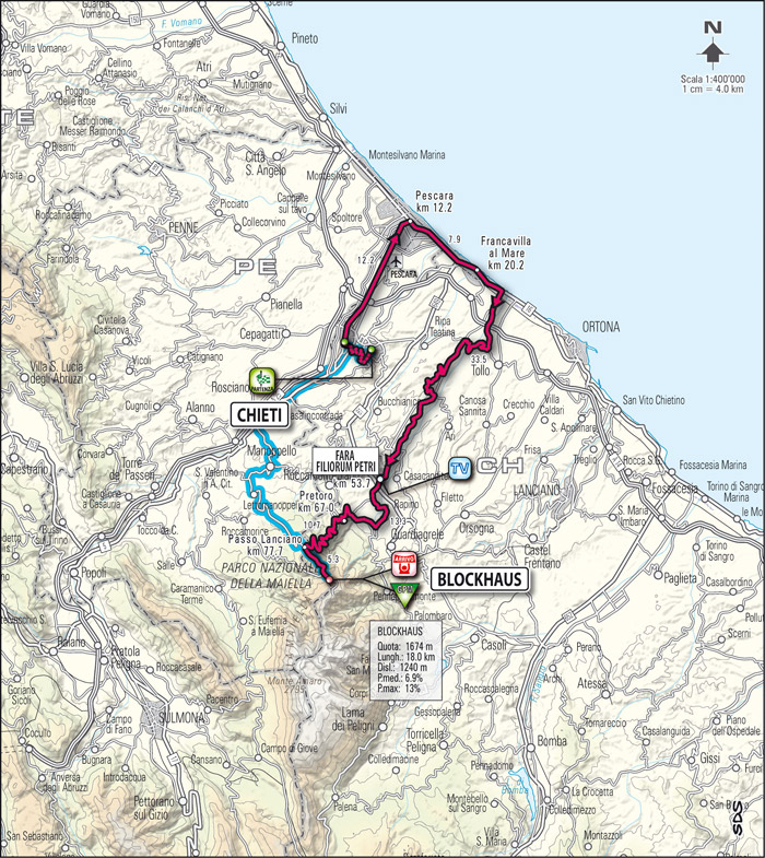 Streckenverlauf Giro dItalia 2009 - Etappe 17