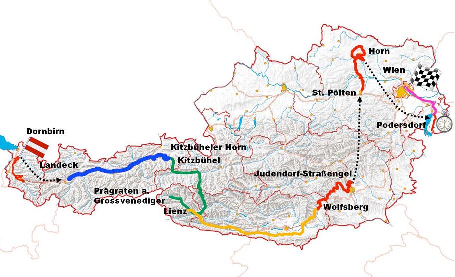 Streckenverlauf Int. sterreich-Rundfahrt 2009