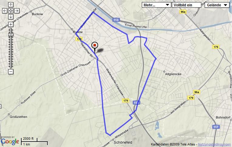 Streckenverlauf U23 Tour de Berlin - Etappe 2