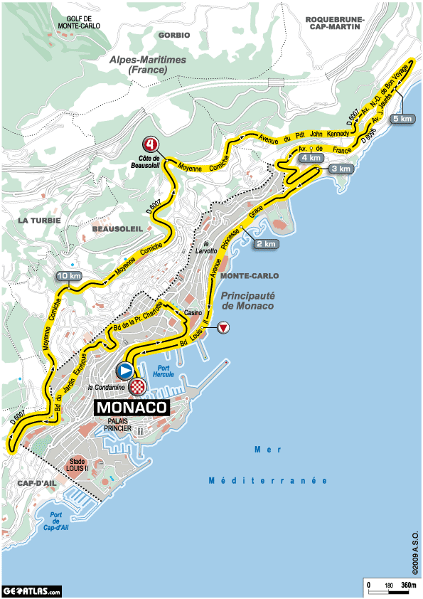 Streckenverlauf Tour de France 2009 - Etappe 1
