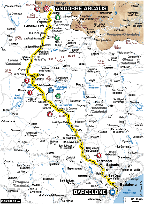 Streckenverlauf Tour de France 2009 - Etappe 7