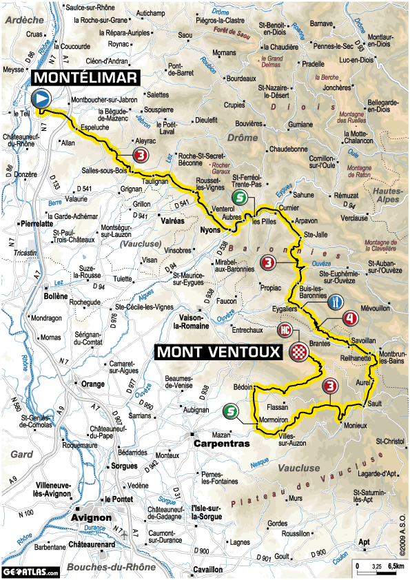 Streckenverlauf Tour de France 2009 - Etappe 20