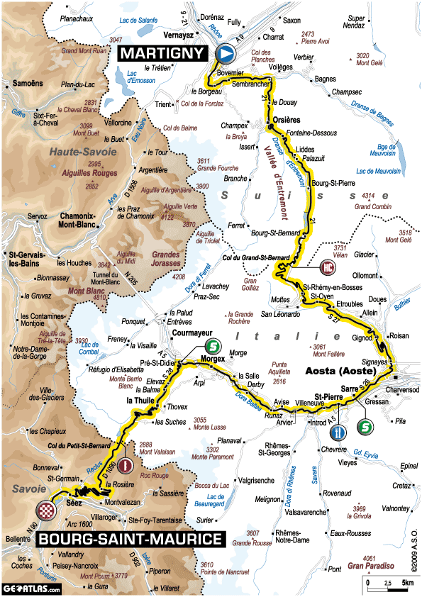 Streckenverlauf Tour de France 2009 - Etappe 16
