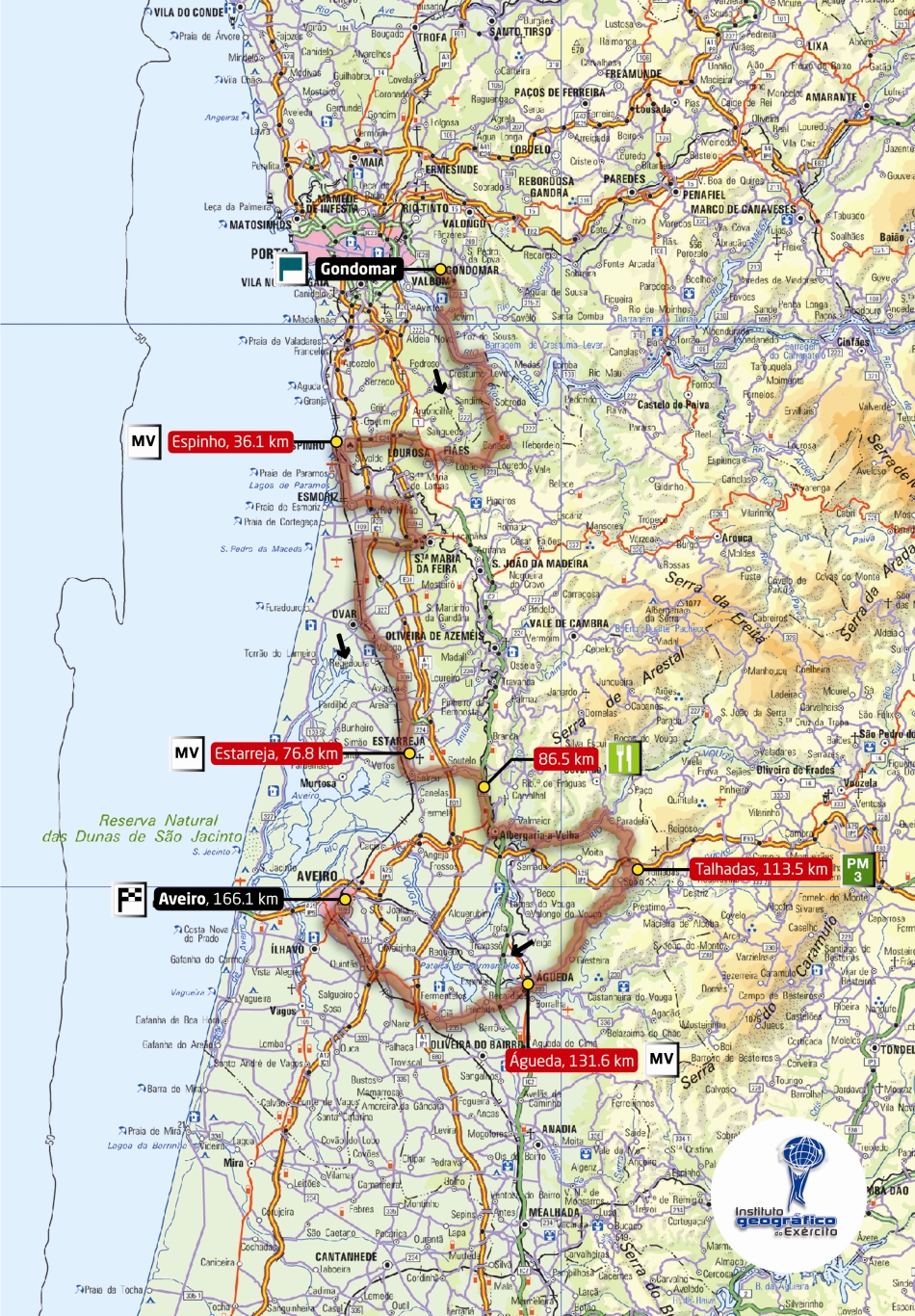 Streckenverlauf Volta a Portugal em Bicicleta 2009 - Etappe 8