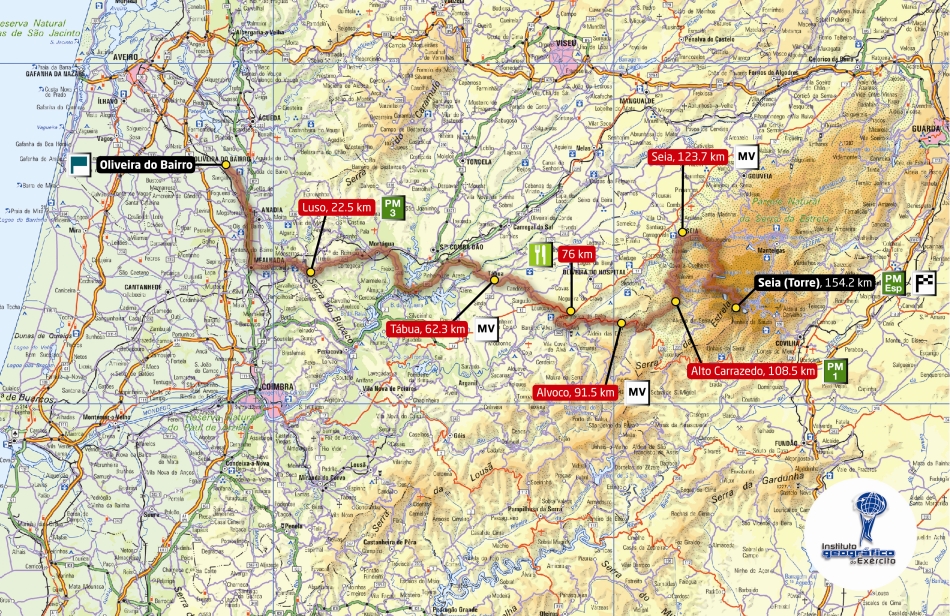 Streckenverlauf Volta a Portugal em Bicicleta 2009 - Etappe 9