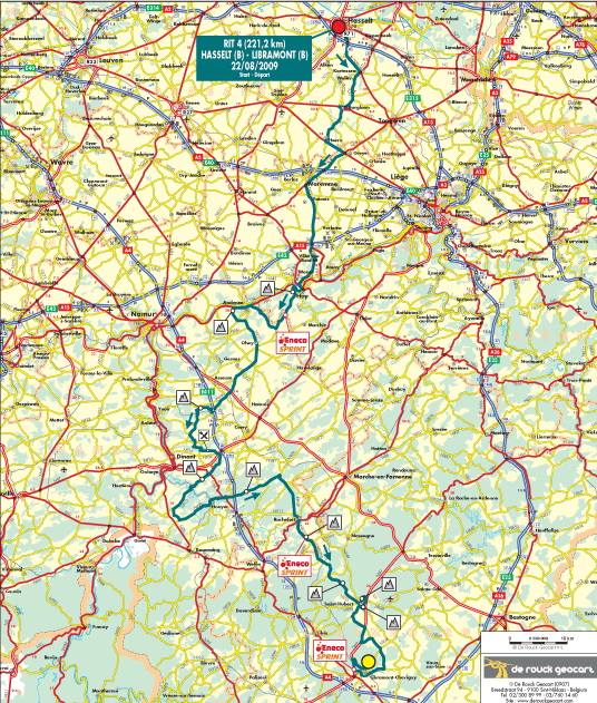 Streckenverlauf Eneco Tour 2009 - Etappe 4