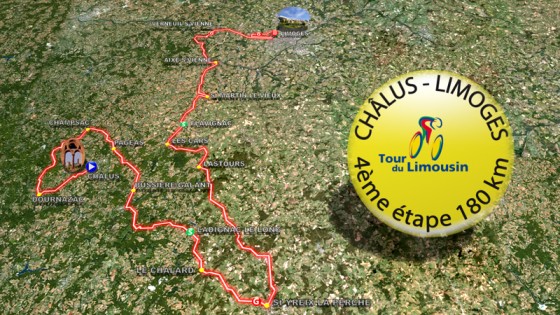 Streckenverlauf Tour du Limousin - Etappe 4