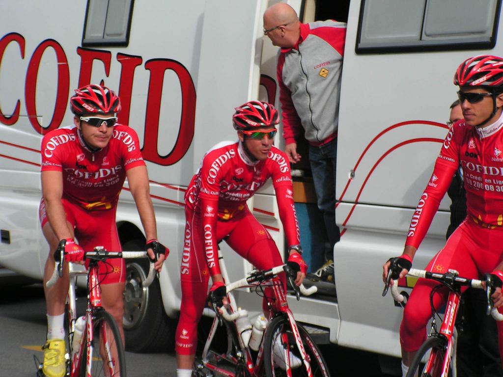Giro di Lombardia - Christophe Kern, Sbastien Minard und Maryan Hary kurz vorm Start zum letzten Rennen als Protour-Team in Varese