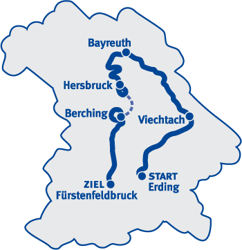 Streckenverlauf Bayern-Rundfahrt 2010