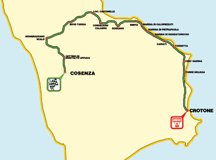 Streckenverlauf Giro della Provincia di Reggio Calabria - Challenge Calabria 2010 - Etappe 2