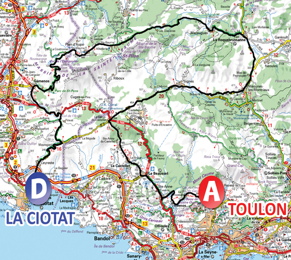 Streckenverlauf Tour Mditerranen Cycliste Professionnel 2010 - Etappe 5