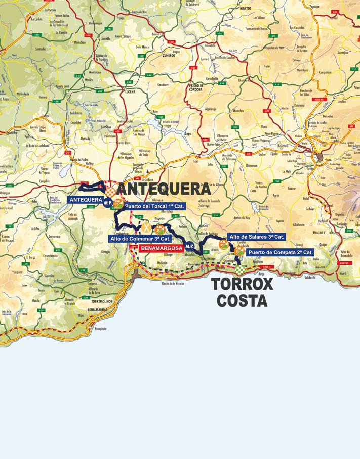 Streckenverlauf Vuelta a Andalucia Ruta Ciclista Del Sol 2010 - Etappe 5