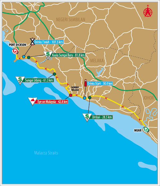 Streckenverlauf Le Tour de Langkawi 2010 - Etappe 5
