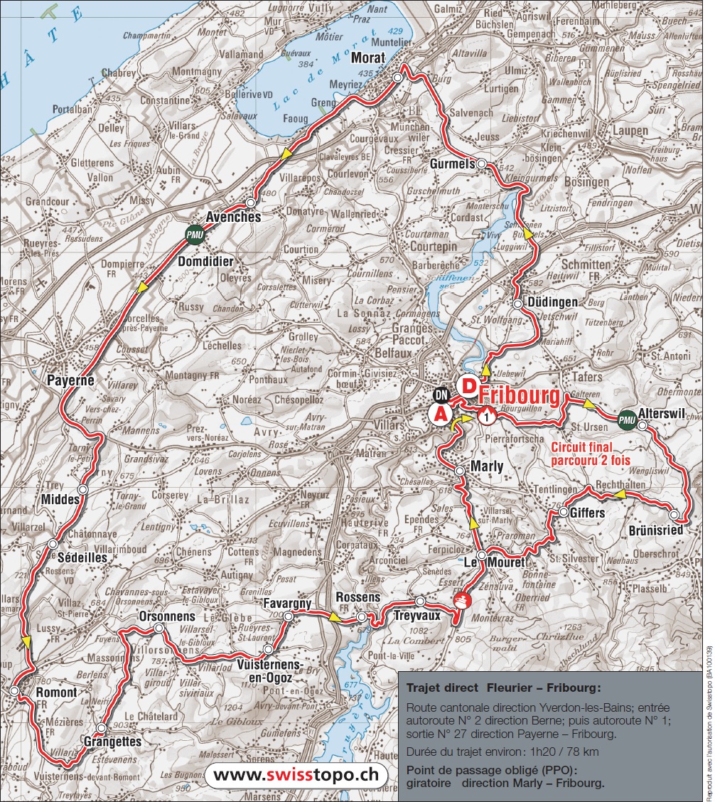 Streckenverlauf Tour de Romandie 2010 - Etappe 2
