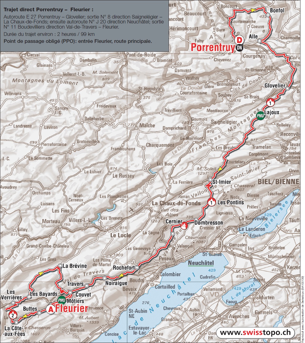 Streckenverlauf Tour de Romandie 2010 - Etappe 1