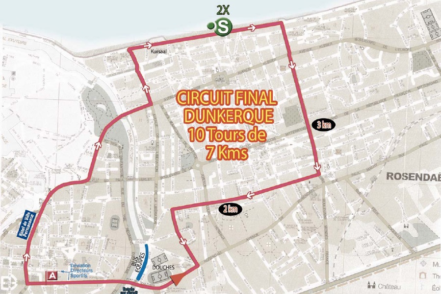 Streckenverlauf 4 Jours de Dunkerque 2010 - Etappe 5, Rundkurs