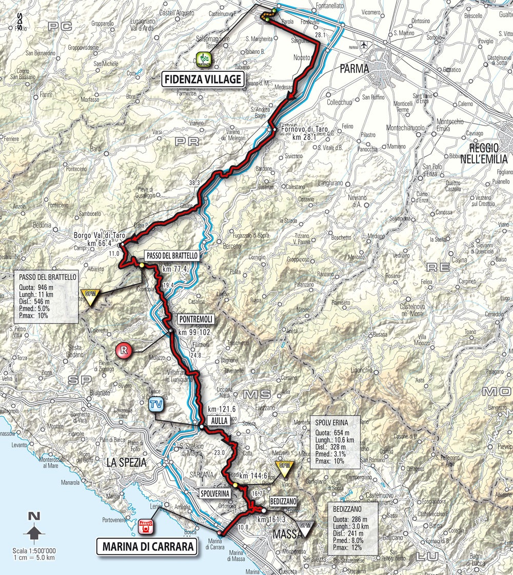 Streckenverlauf Giro dItalia 2010 - Etappe 6