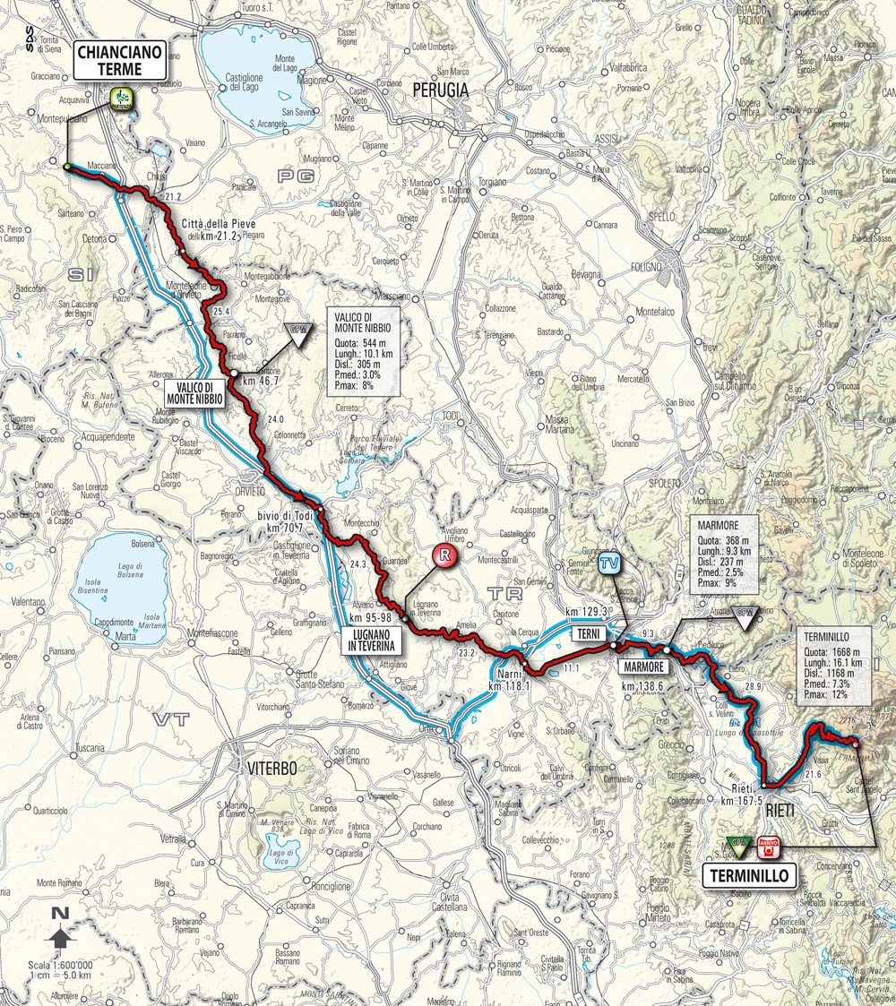Streckenverlauf Giro dItalia 2010 - Etappe 8