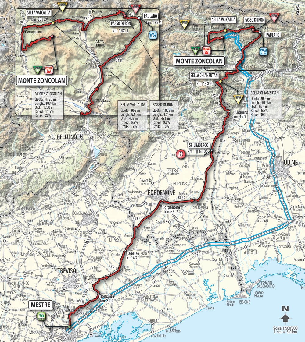 Streckenverlauf Giro dItalia 2010 - Etappe 15