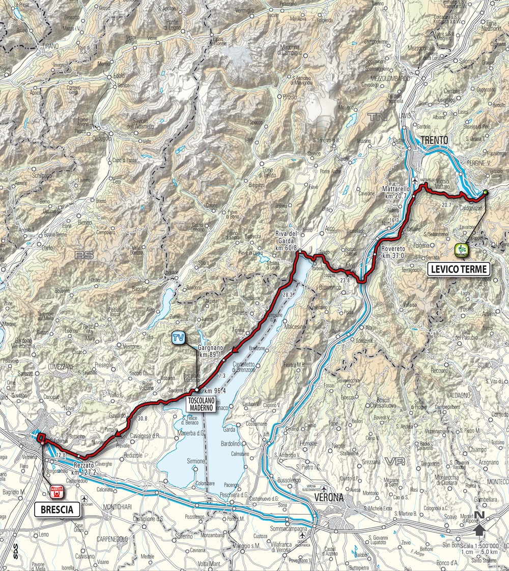 Streckenverlauf Giro dItalia 2010 - Etappe 18