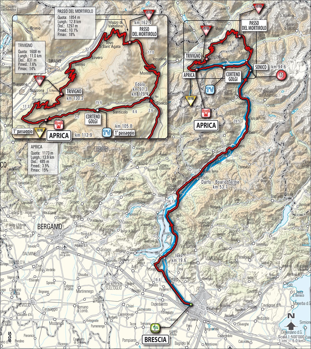 Streckenverlauf Giro dItalia 2010 - Etappe 19