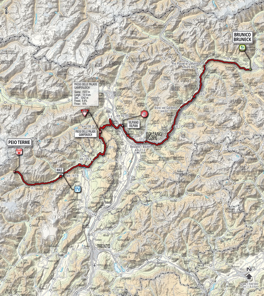 Streckenverlauf Giro dItalia 2010 - Etappe 17