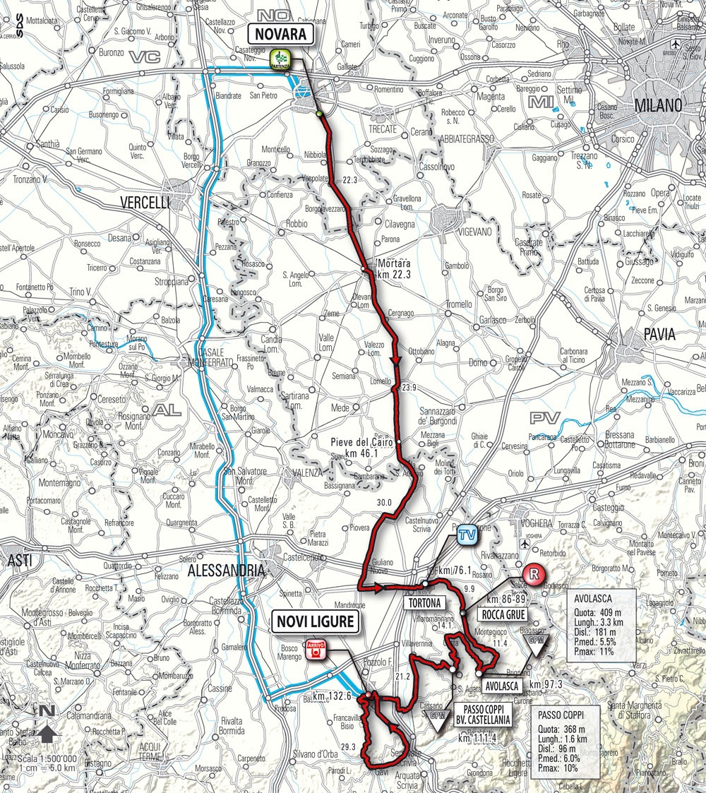 Streckenverlauf Giro dItalia 2010 - Etappe 5
