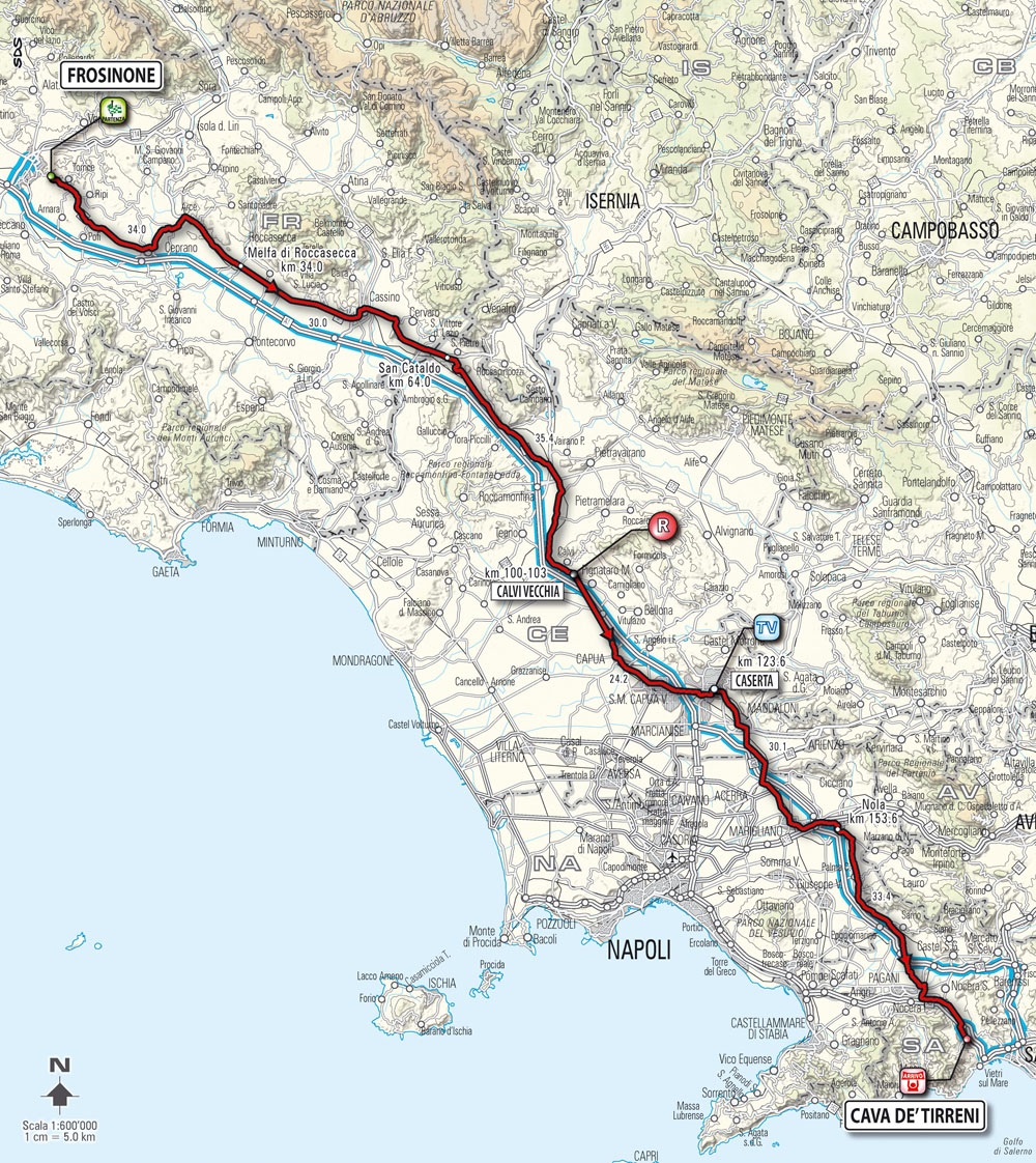 Streckenverlauf Giro dItalia 2010 - Etappe 9
