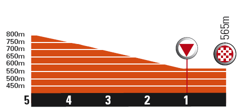 Hhenprofil Critrium du Dauphin 2010 - Etappe 7, letzte 5 km