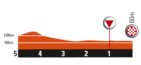 Hhenprofil Critrium du Dauphin 2010 - Etappe 2, letzte 5 km