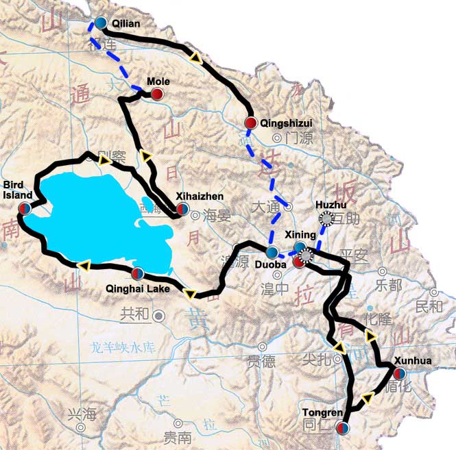 Streckenverlauf Tour of Qinghai Lake 2010