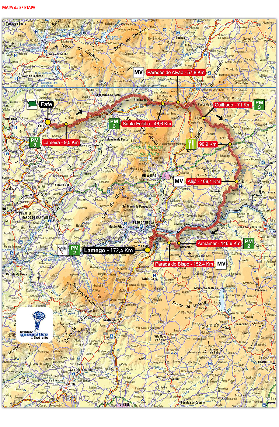 Streckenverlauf Volta a Portugal em Bicicleta 2010 - Etappe 5