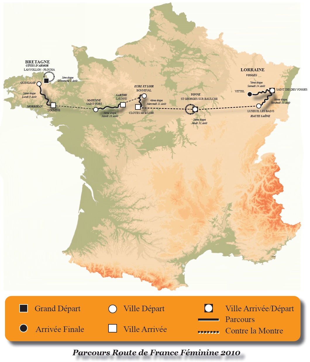 Streckenverlauf La Route de France 2010