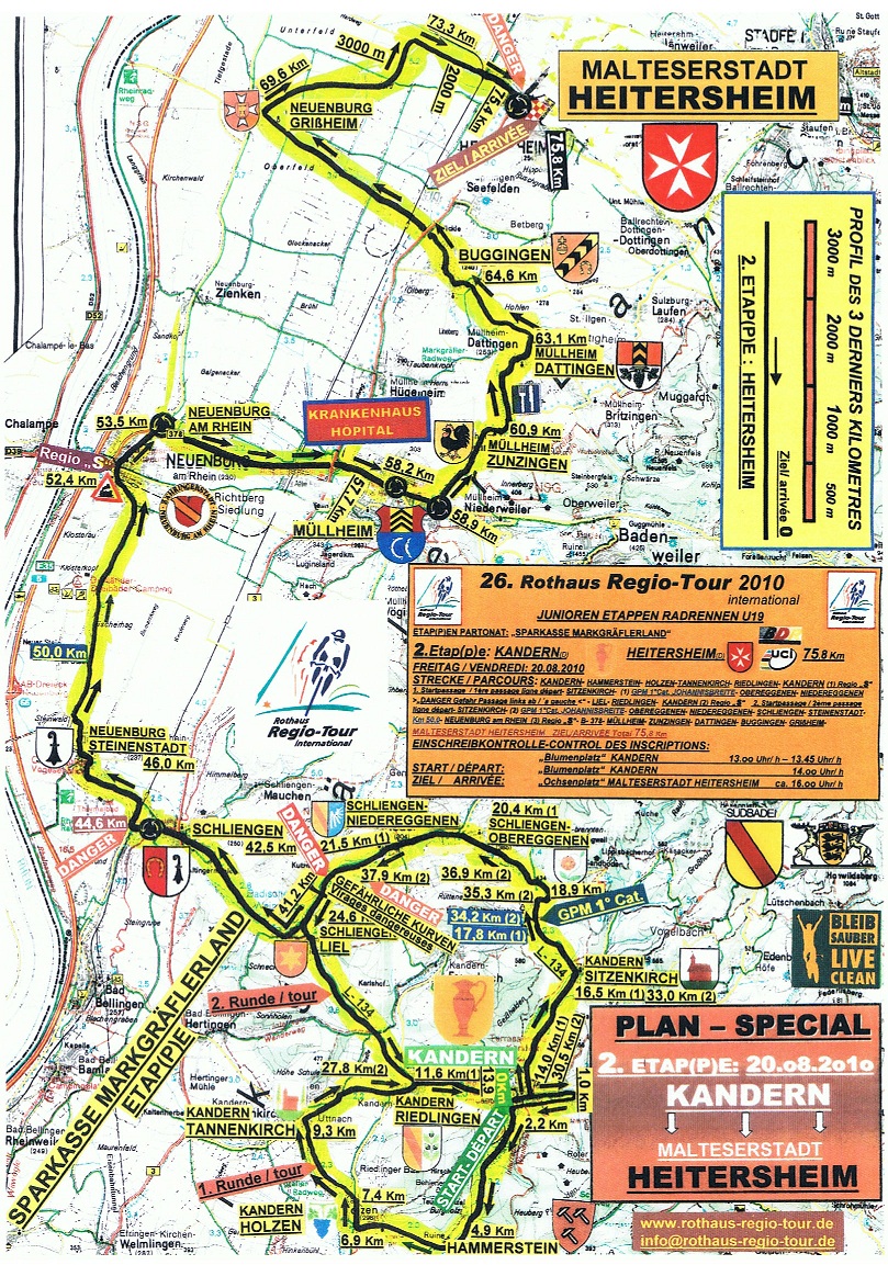 Streckenverlauf Rothaus Regio-Tour International 2010 - Etappe 2