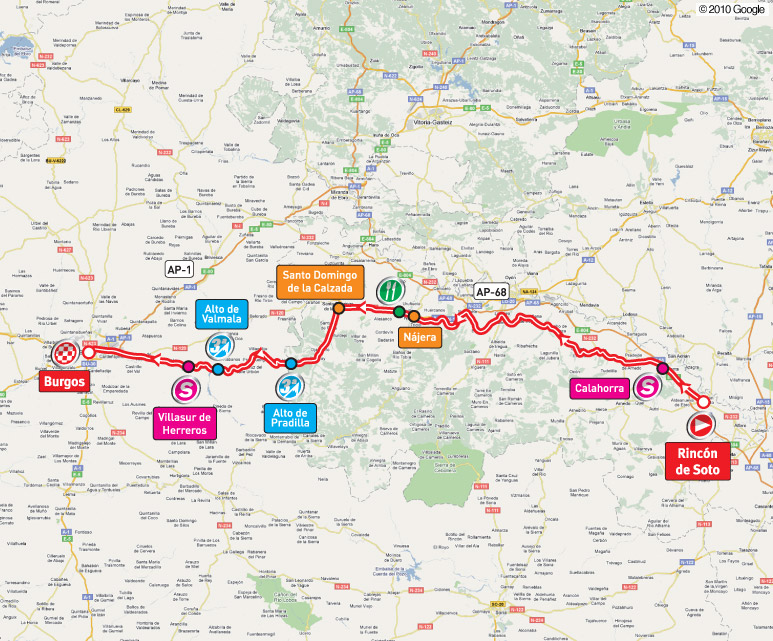 Streckenverlauf Vuelta a Espaa 2010 - Etappe 13