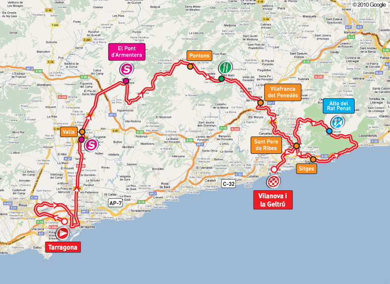 Streckenverlauf Vuelta a Espaa 2010 - Etappe 10