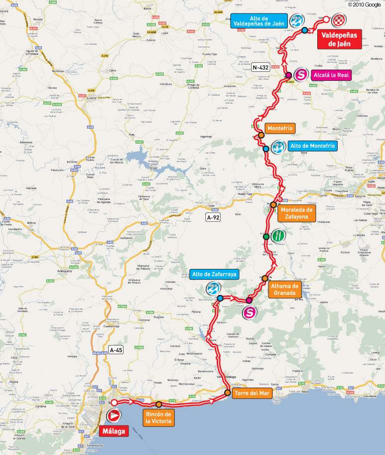 Streckenverlauf Vuelta a Espaa 2010 - Etappe 4